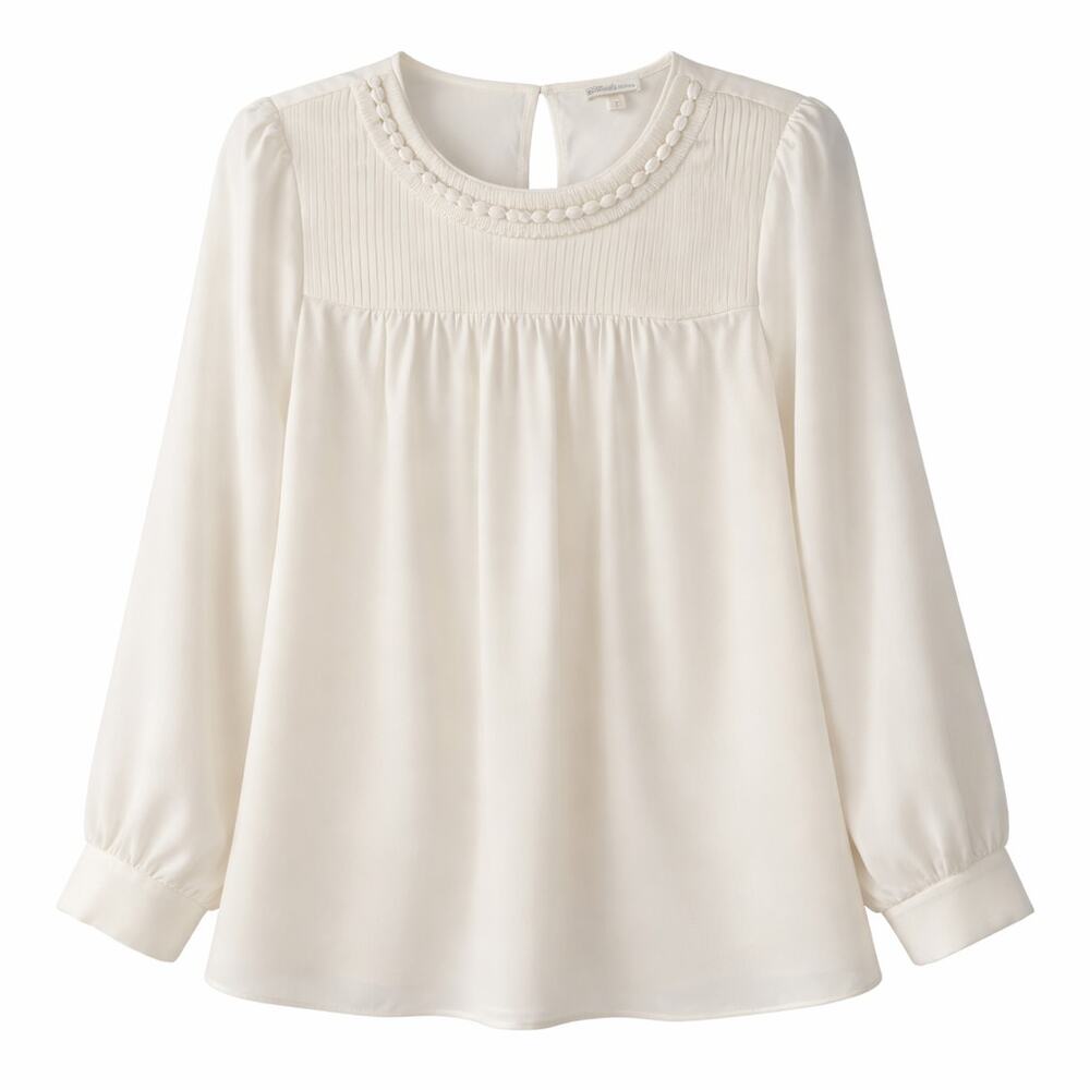 Shoshanna Ivory Long Sleeve Blouse Size 4